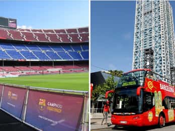Barcelona: Hop-On/Hop-Off-Tour & FC Barcelona Camp Nou-Tour Barcelona: Hop-On/Hop-Off-Tour & FC Barcelona Camp Nou-Tour