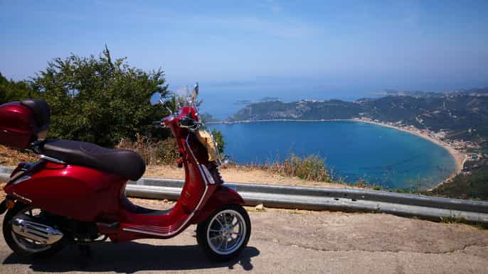 corfù tour in scooter di mezza giornata con degustazione di vino e olio doliva