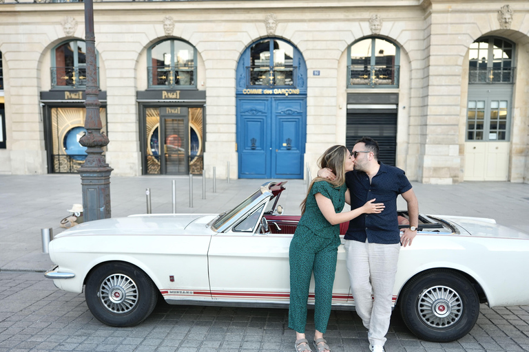 Paris: Vintage Mustang Tour & Local Guide with Hotel Pickup Paris Highlights | 1-Hour Mustang Express Tour