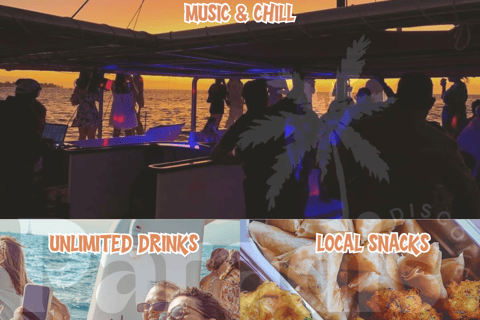Maurice : croisière au coucher du soleil en catamaran avec repas, boissons et DJ