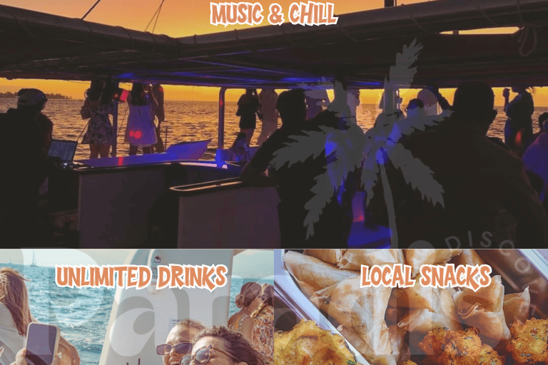 Maurice : croisière au coucher du soleil en catamaran avec repas, boissons et DJ