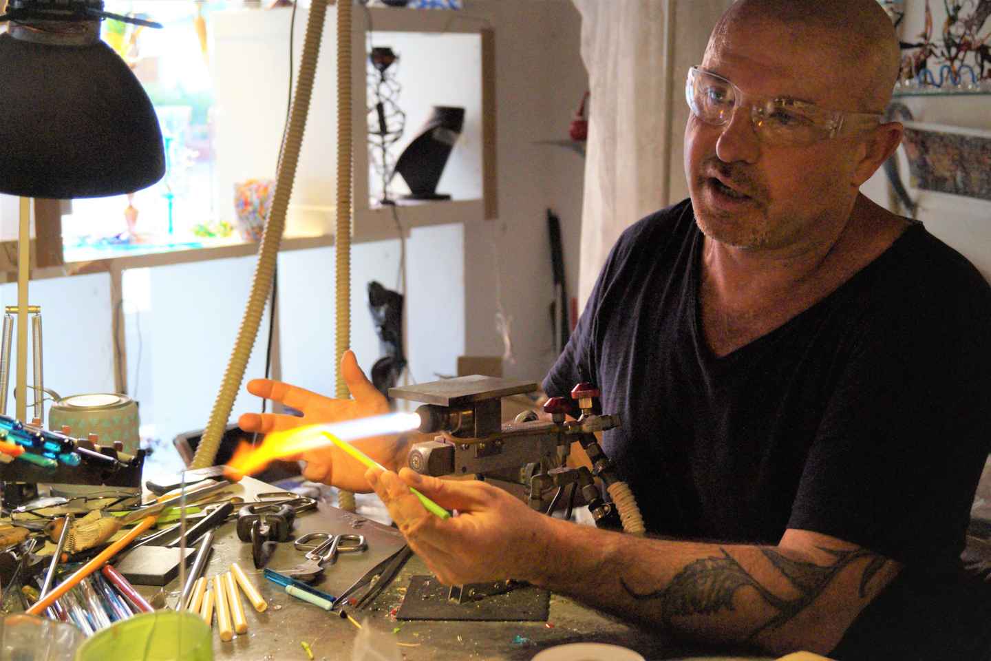 Gerðu Glerlistaverk: Einkatími með Handverksmanni