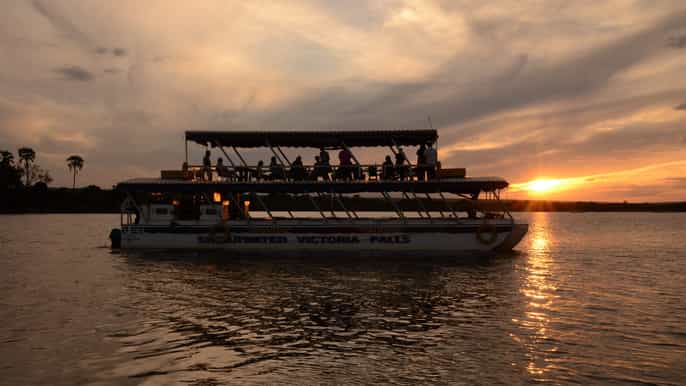 victoria falls sunset cruise on the zambesi river