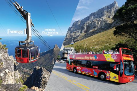 Città del Capo: funicolare per la montagna della Tavola e tour in autobus Hop-on Hop-off