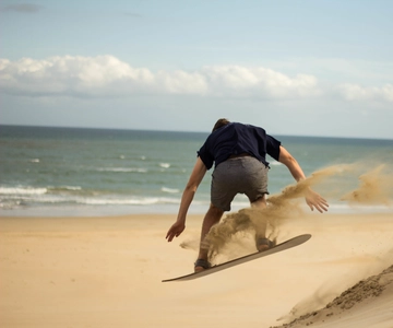 Sandboarding Jeffreys Bay