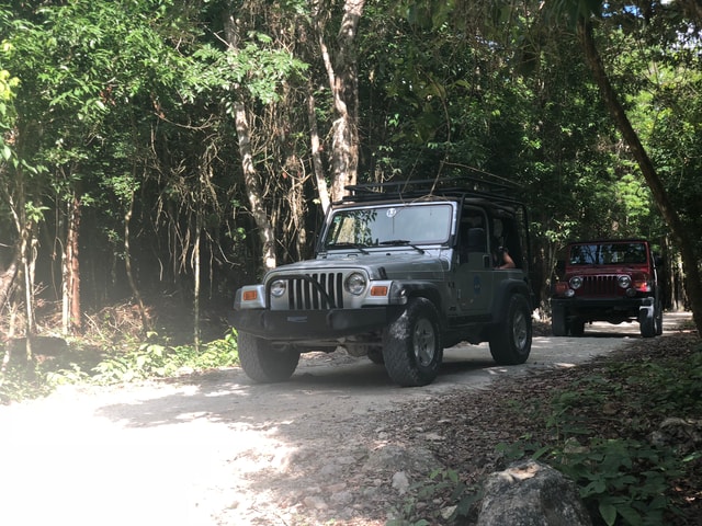 Cozumel: Mayan Jungle Jeep Ride to Jade Caverns and Snorkel