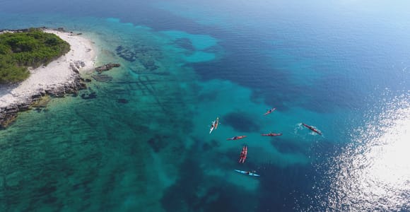 Lumbarda: Halbtags-Kajakfahrt und Geschichte mit Weingenuss