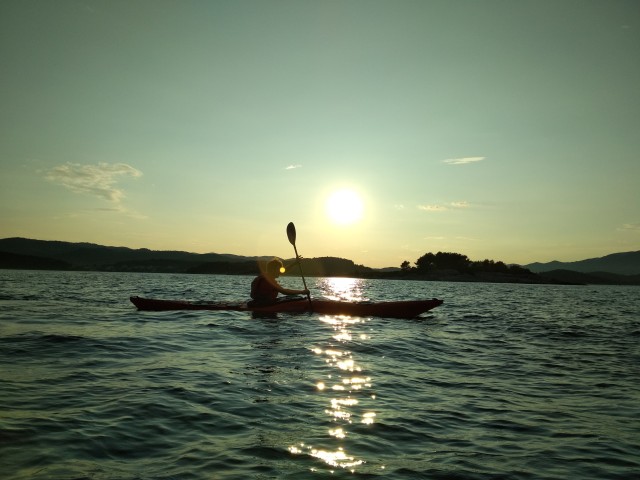 Visit Lumbarda Sunset Kayak Tour in Rovinj
