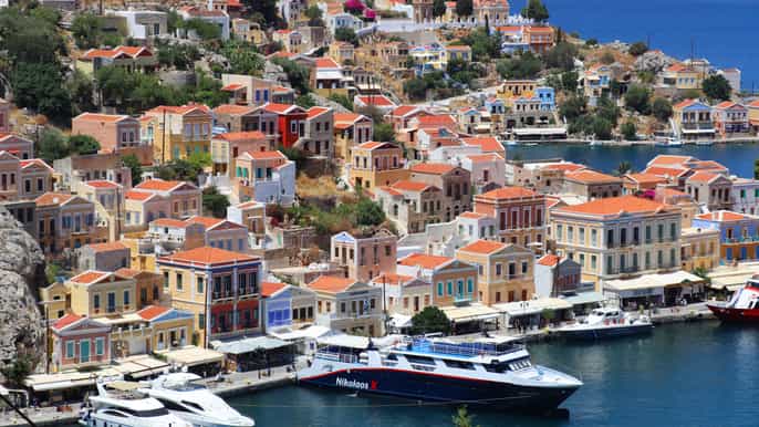 from rhodes symi island full day trip by boat