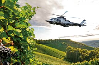 Hubschrauberflug über die Toskana