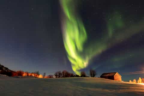 Fra Svolvær: Jakten på nordlyset (aurora borealis)