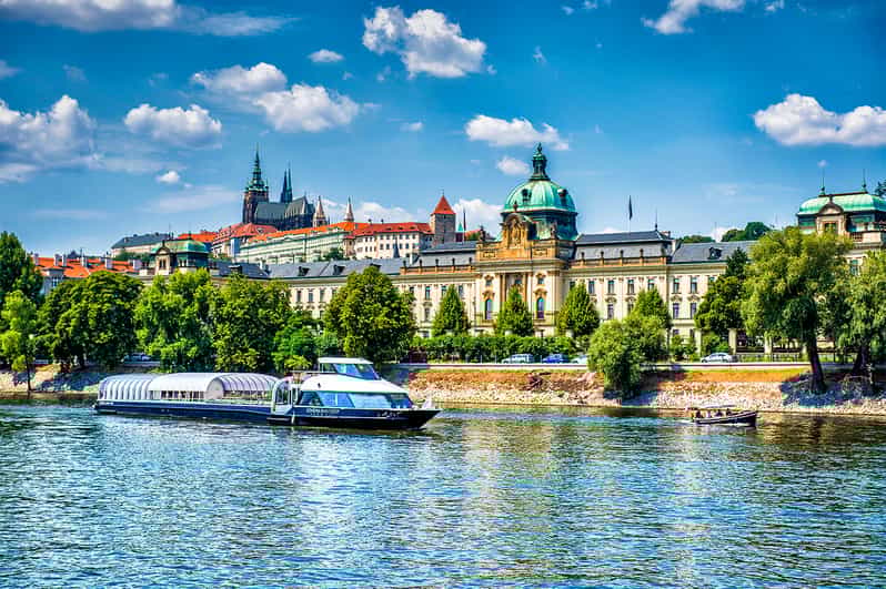 Prague Vltava River Lunch Cruise in an OpenTop Glass Boat GetYourGuide