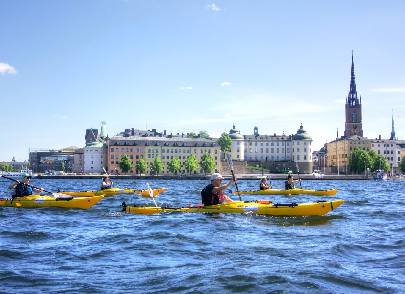 Stockholm: Guidet kajakbytur og valgfri midsommermåltid