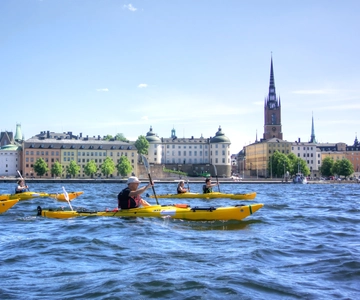 Stockholm: Guided Kayak City Tour & Optional Midsummer Meal