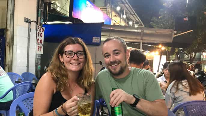 saigon night food tour by motorbike
