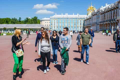 catherine palace and park by public transport with pickup