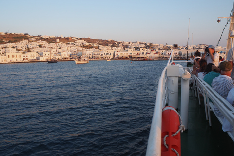 Vanuit Mykonos: transfer naar Delos per bootBoottocht vertrek vanuit de haven met cruiseschepen