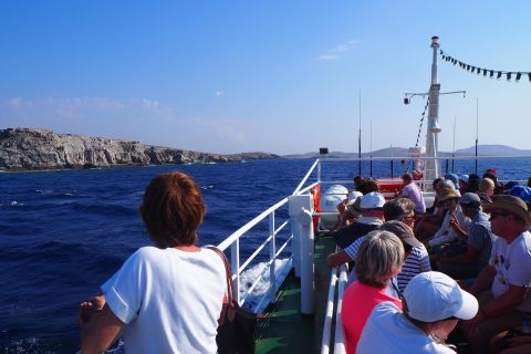 Vanuit Mykonos: transfer naar Delos per boot
