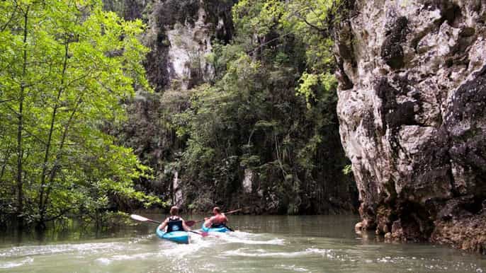 krabi fullday sea kayaking in baan bor thor