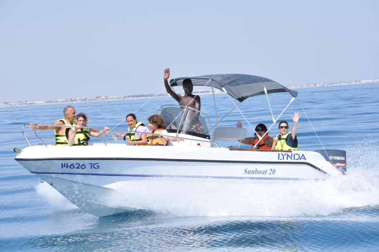 Djerba: Marine Adventure and Dolphin Search by Speedboat Marine Adventure and Dolphin Search by Speedboat 4 hours