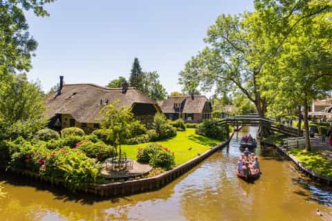Z Amsterdamu: Giethoorn i Afsluitdijk – cały dzień
