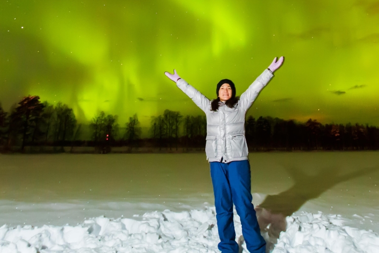 Rovaniemi: Aurora-jachtfototour op de beste locatie
