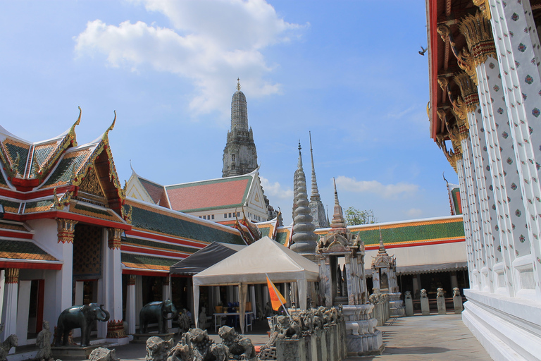 Best Of Bangkok: Temples & Long-tail Boat Tour with Lunch Small Group Tour: Downtown Bangkok Hotel Pick-Up