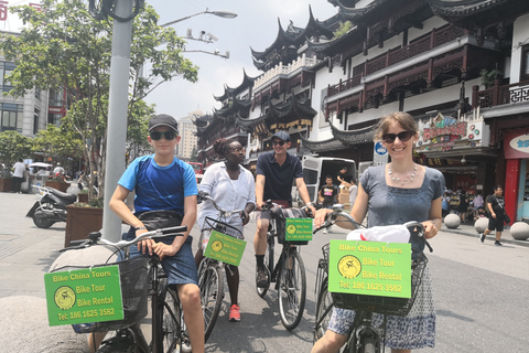 Shanghái: Tour en bicicleta clásico de día completo con almuerzo auténtico