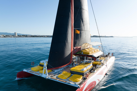 Cambrils: Catamaran Cruise with Drinks and BBQ Lunch Option Upper Class Cruise with Drinks and BBQ