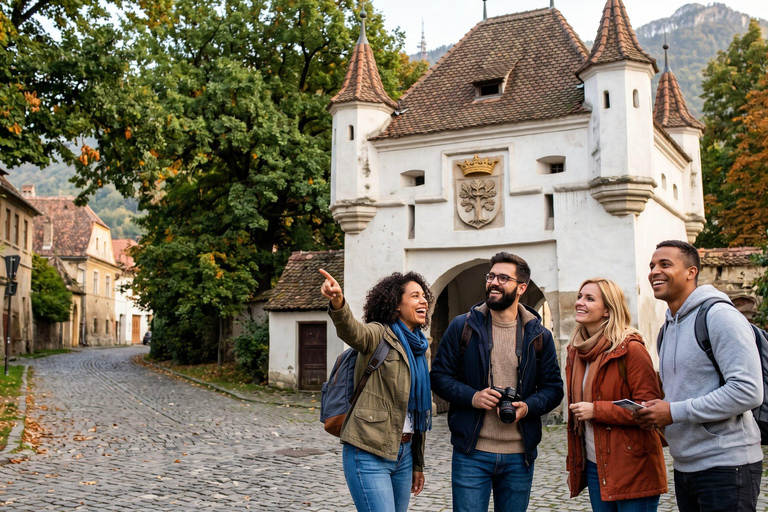 Bucharest : Peles, Bran & Wednesday Castles + Brasov Tour COACH TOUR Audio guide in 24 languages