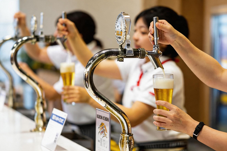 from Osaka to Kobe: Sake Brewery & Kirin Beer Factory Tour Share Tour /w Hotel Pickup