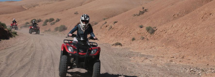 Ab Marrakesch: Quad-Tour in die Wüste und zur Oase Palmeraie