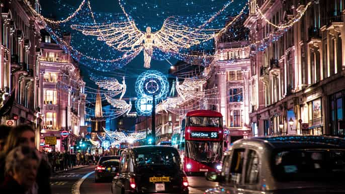 Top Deck London Christmas Lights Tour on a Vintage Bus