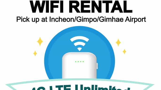 incheon airport unlimited 4g portable pocket wifi rental