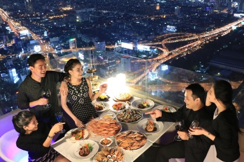 Bangkok: Baiyoke Tower Balkonbuffet & ObservatiedekBuffet 81e verdieping Baiyoke: zitplaats binnen