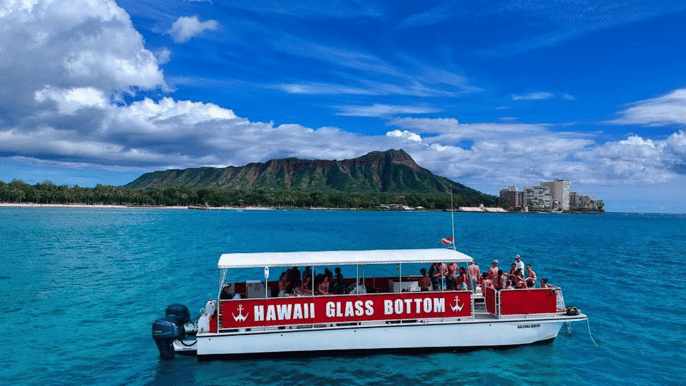 oahu excursão de barco à beiramar de vidro em waikiki