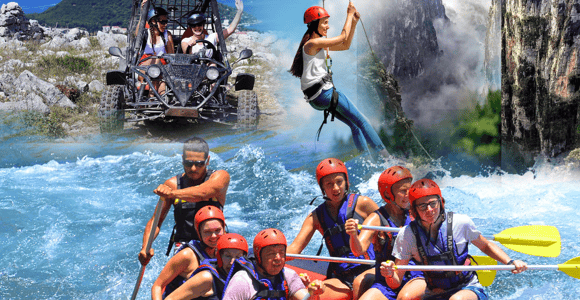 Alanya:Buggy or Quad, Rafting, Jeep, Zipline Tour With Lunch