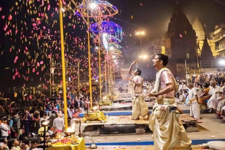 Varanasi: nachtcruise, Aarati-ceremonie en diner
