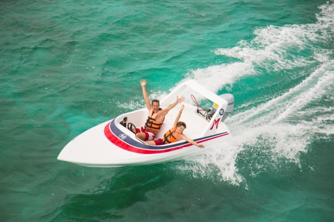 De Cancun et de la Riviera Maya : aventure en VTT et hors-bordATV et aventure en bateau rapide de Cancun et Riviera Maya