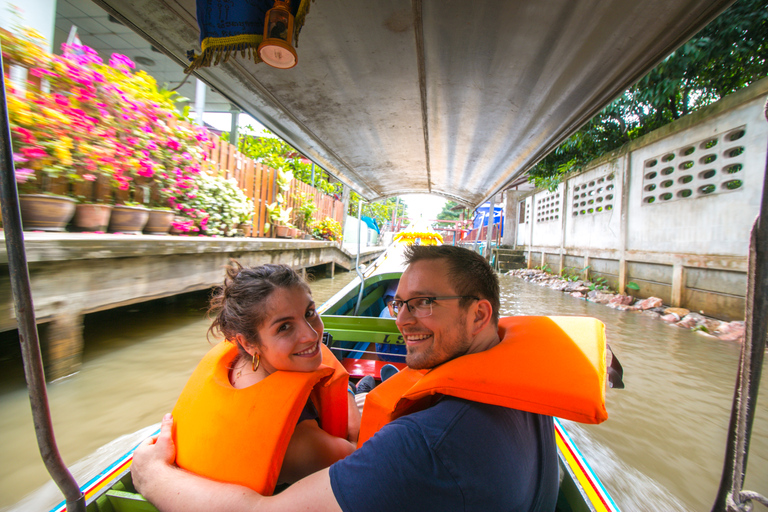 Damnoen Saduak Floating Market & Maeklong Train Market Tour Premium 9 seat with hotel pick up and drop off