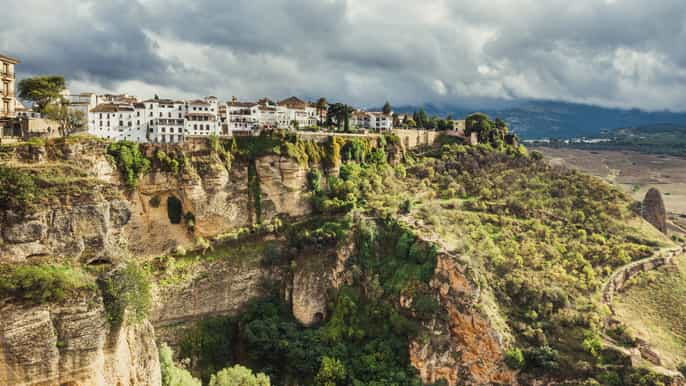 costa del sol and malaga ronda and setenil de las bodegas