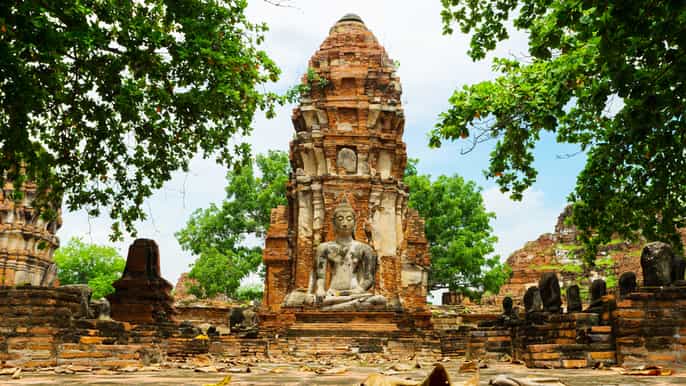 bangkok templos de ayutthaya e mercado flutuante
