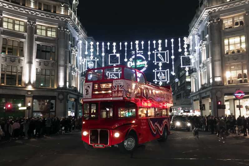 xmas lights bus tour london