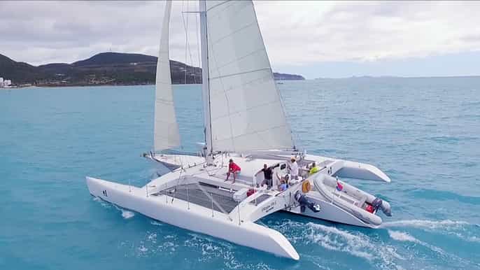 saint martin 5hour trimaran sailing cruise with lunch