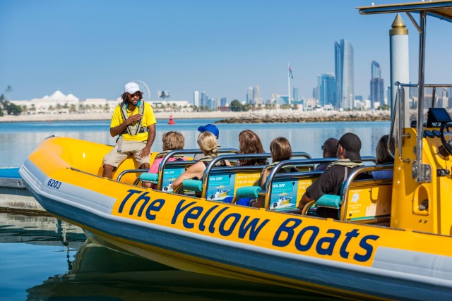 Visit Abu Dhabi 60-Minute Corniche Speed Boat Sightseeing Tour in Yas Island, Abu Dhabi, UAE