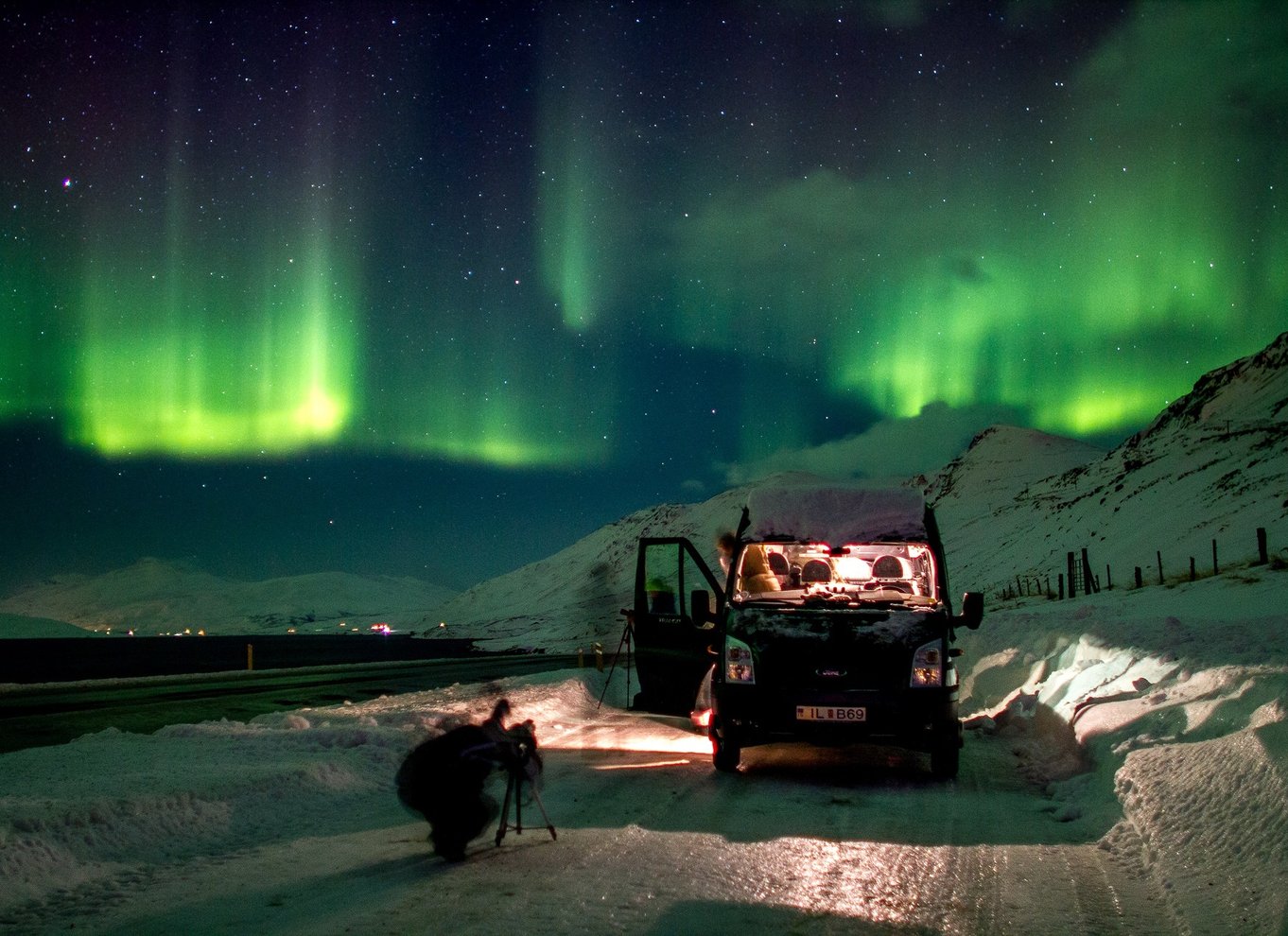 Akureyri: Fototur med nordlys