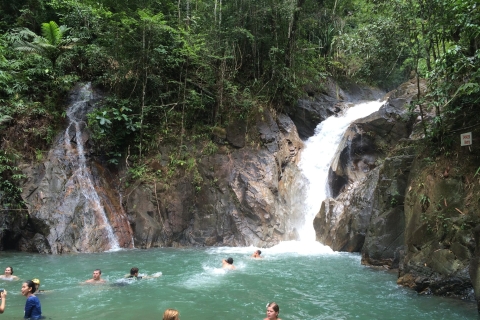 Phuket : Rafting en eaux vives, tyrolienne et soins aux éléphantsRafting en eaux vives, VTT, pont de corde, tyrolienne et cascade