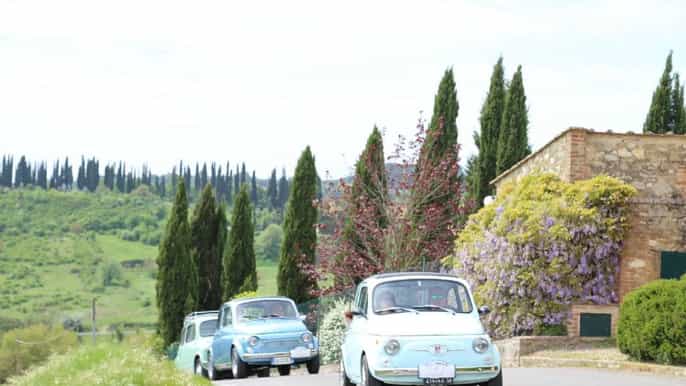 chianti campo díacompleto tour de fiat 500 de época