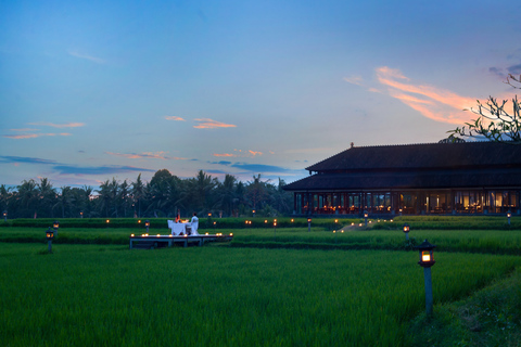 Ubud: jantar romântico entre os campos de arroz