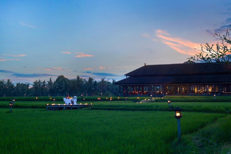 Ubud: romantisch diner tussen de rijstvelden